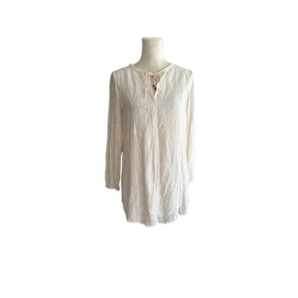 G.F. Collection Women's Boho Chic Long Sleeve Mini Dress Split Sleeves Classy XS